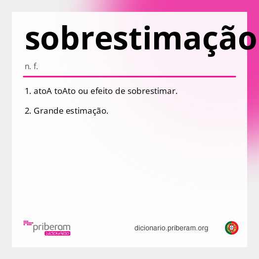Significado de sobrestimação
