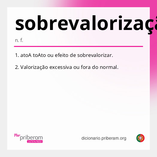 Significado de sobrevalorização