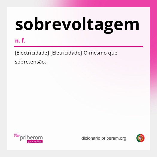 Significado de sobrevoltagem