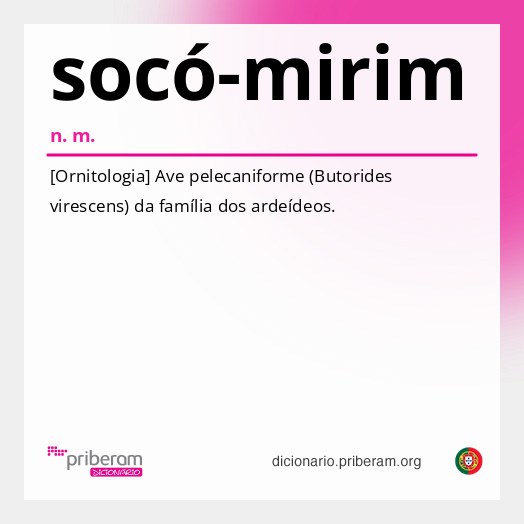 Significado de socó-mirim
