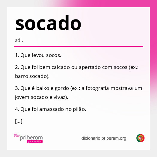 Significado de socado