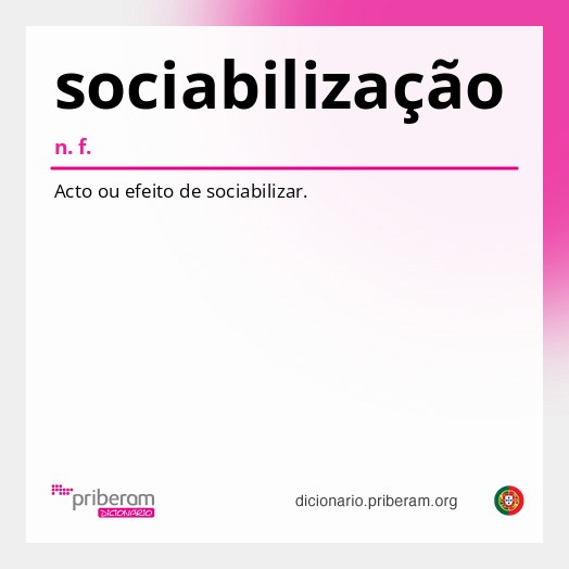 Significado de sociabilização