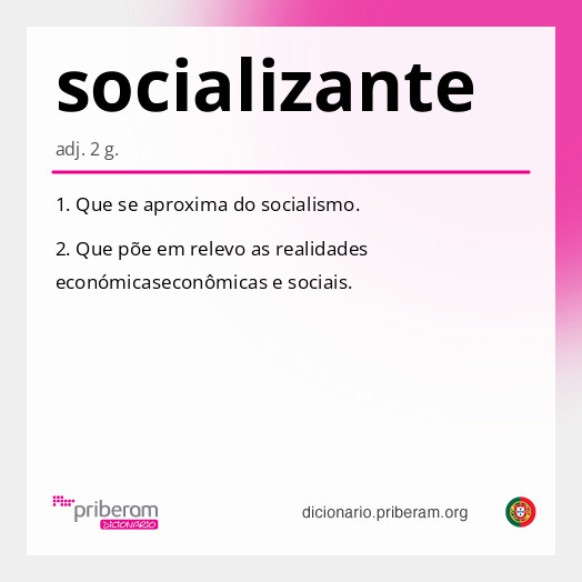 Significado de socializante