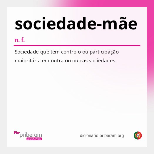 Significado de sociedade-mãe