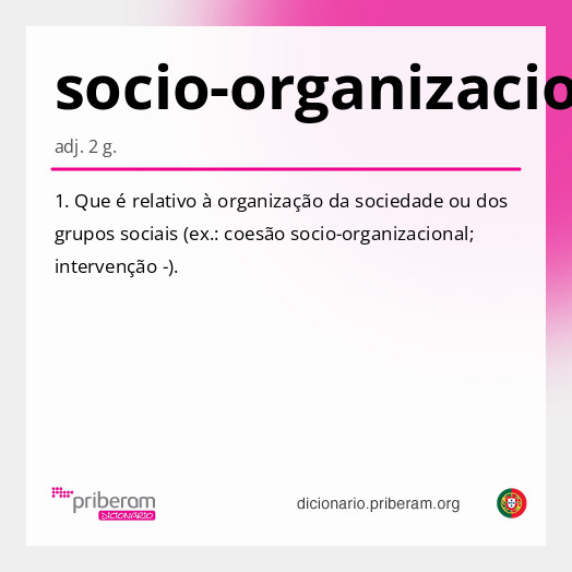 Significado de socio-organizacional