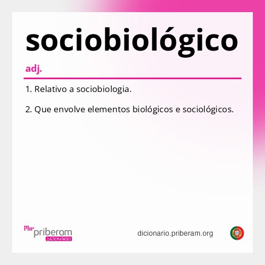 Significado de sociobiológico