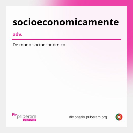 Significado de socioeconomicamente