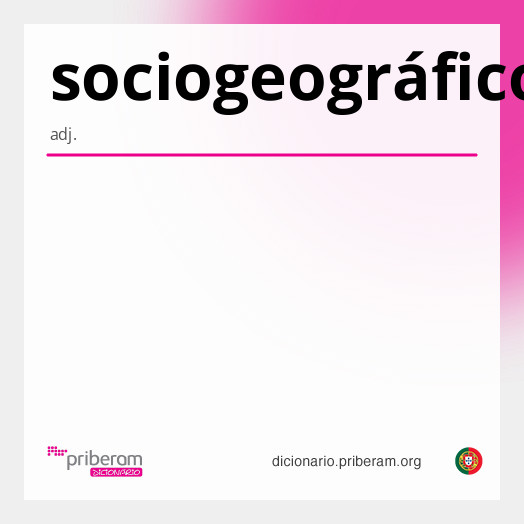 Significado de sociogeográfico
