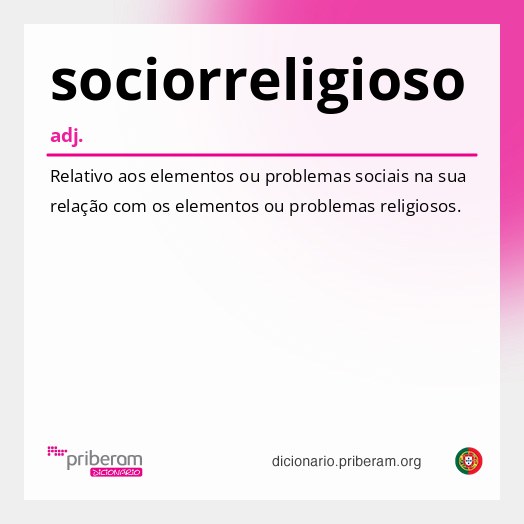 Significado de sociorreligioso