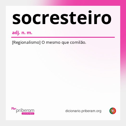 Significado de socresteiro