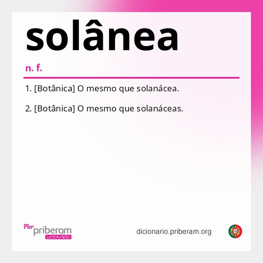 Significado de solânea