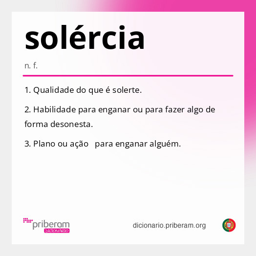 Significado de solércia