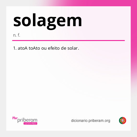 Significado de solagem