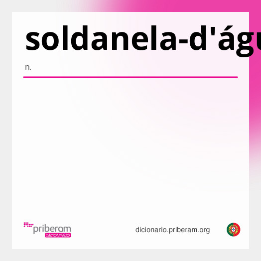 Significado de soldanela-d'água
