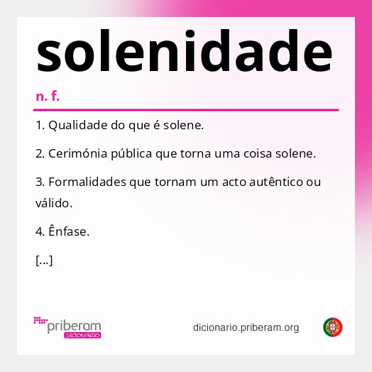 Significado de solenidade