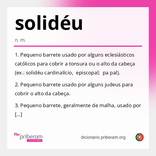 Significado de solidéu