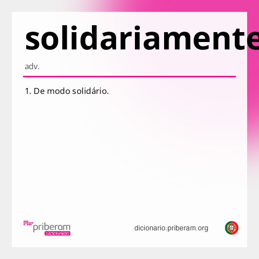 Significado de solidariamente