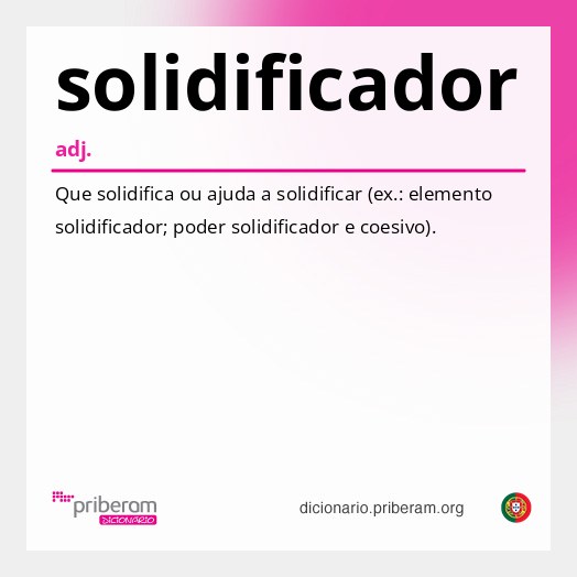 Significado de solidificador