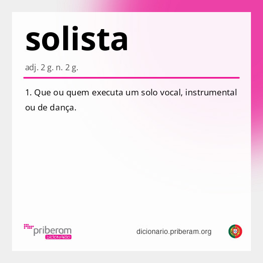 Significado de solista