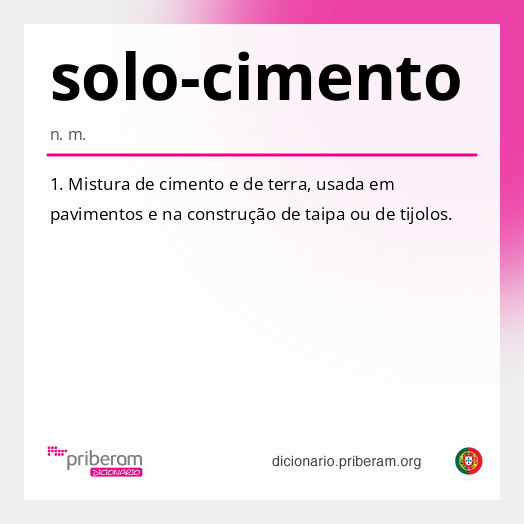 Significado de solo-cimento