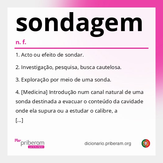 Significado de sondagem