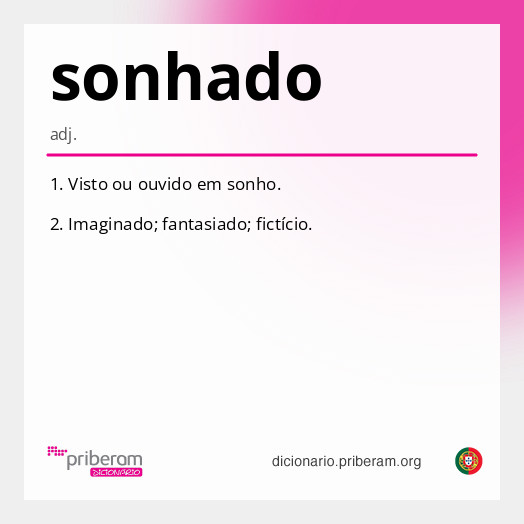 Significado de sonhado
