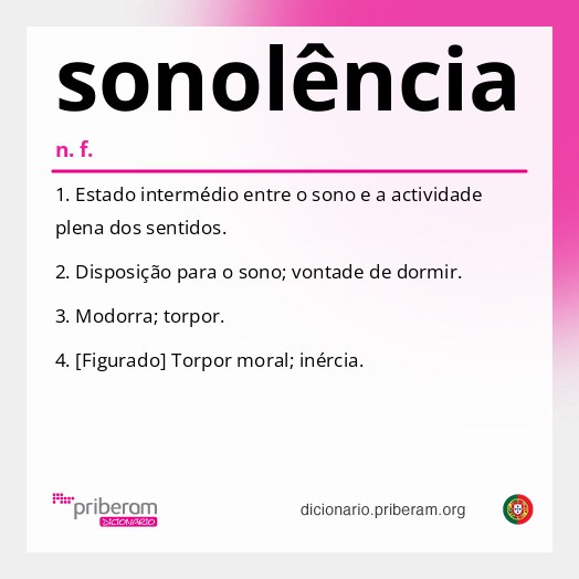 Significado de sonolência