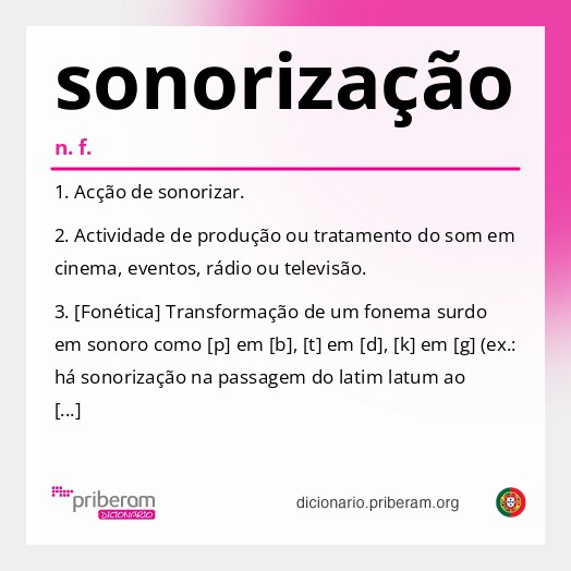 Significado de sonorização