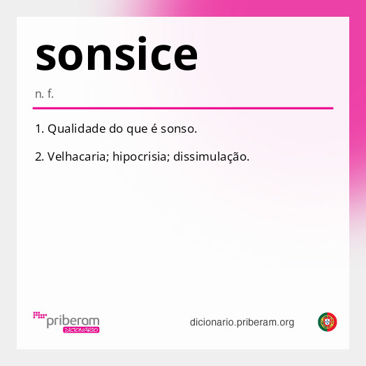 Significado de sonsice