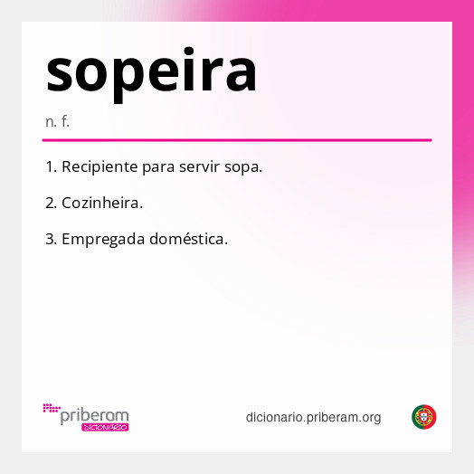 Significado de sopeira
