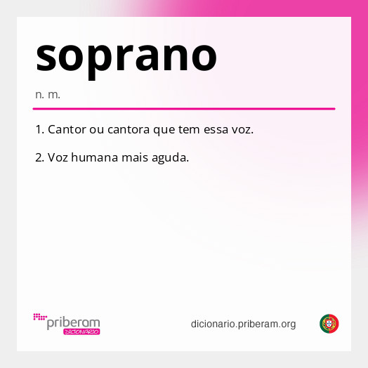 Significado de soprano