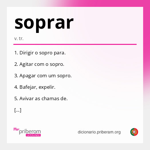 Significado de soprar
