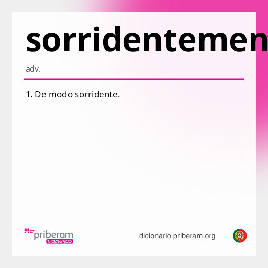 Significado de sorridentemente