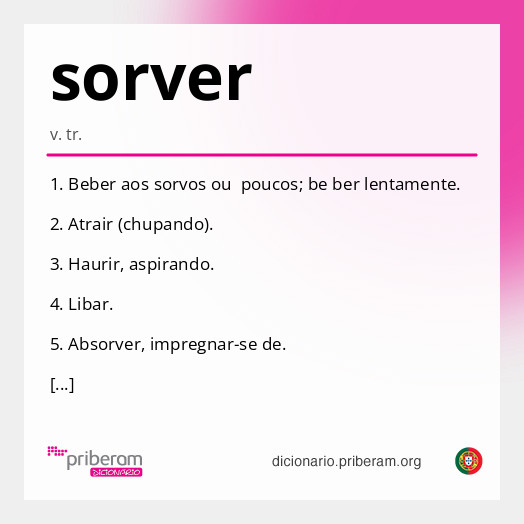 Significado de sorver