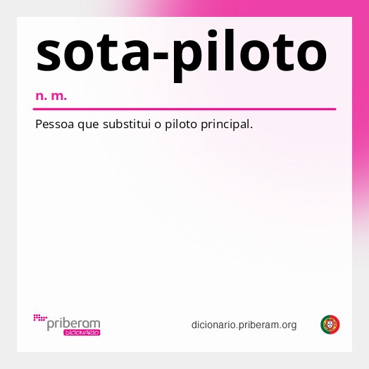 Significado de sota-piloto