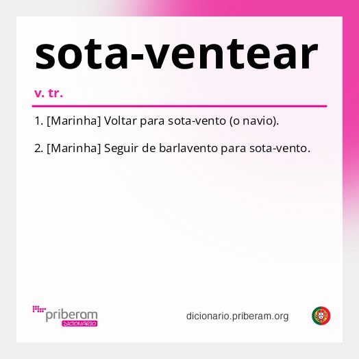 Significado de sota-ventear