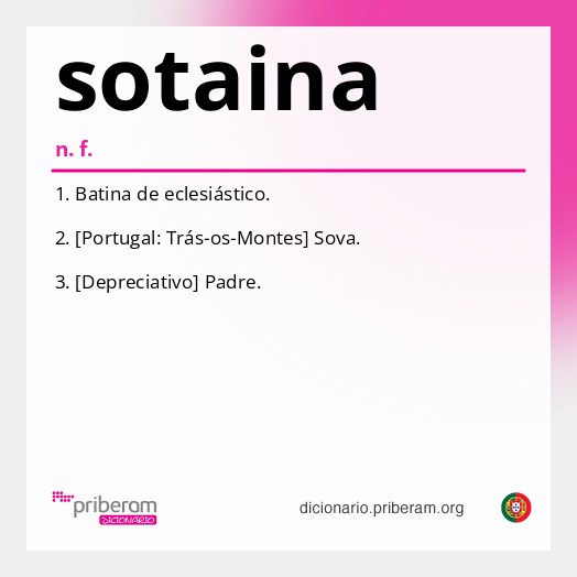 Significado de sotaina