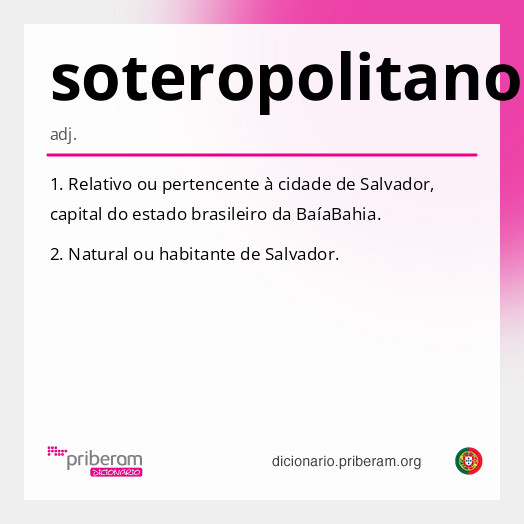 Significado de soteropolitano