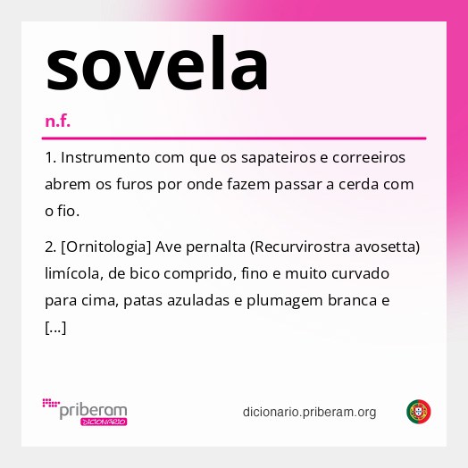 Significado de sovela