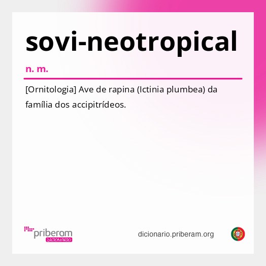 Significado de sovi-neotropical