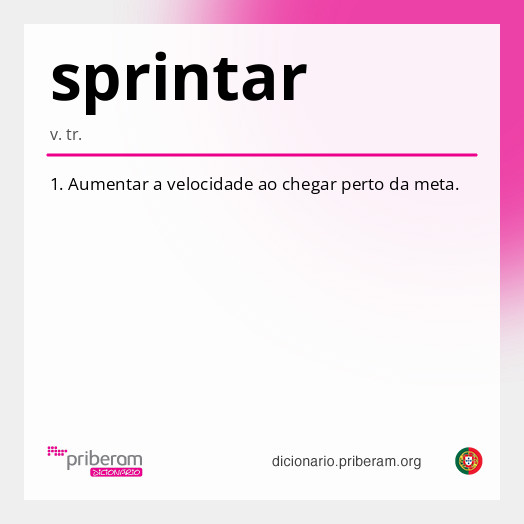 Significado de sprintar