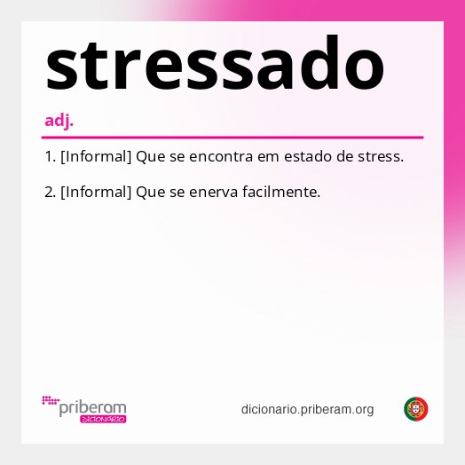 Significado de stressado