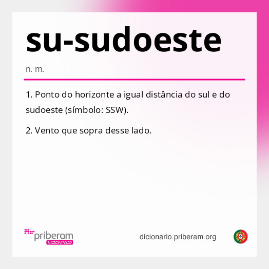 Significado de su-sudoeste