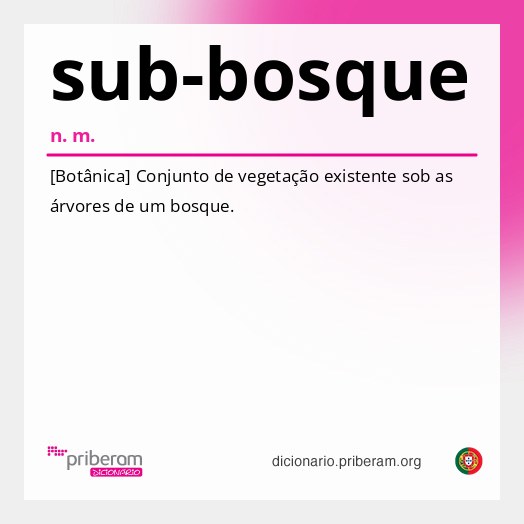 Significado de sub-bosque