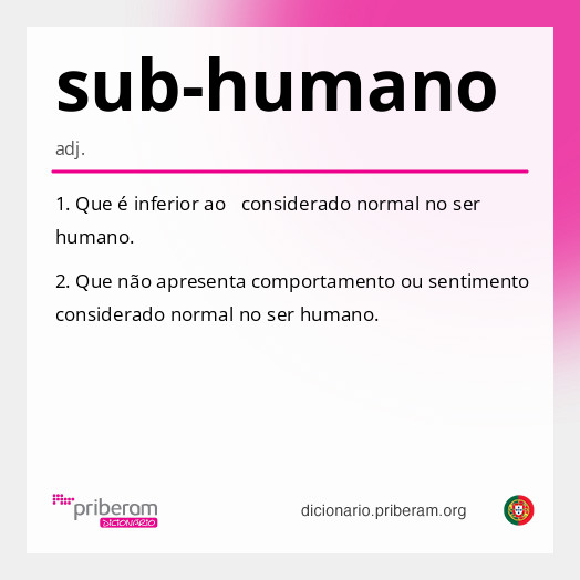 Significado de sub-humano