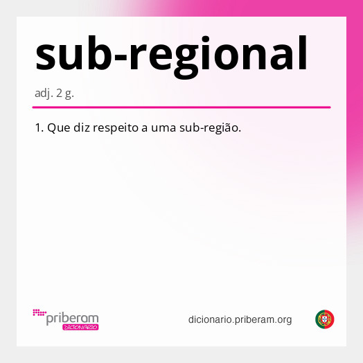 Significado de sub-regional