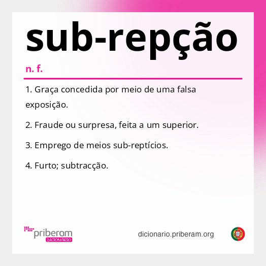 Significado de sub-repção