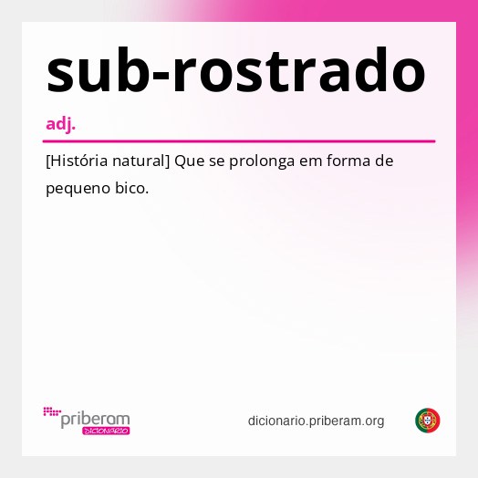 Significado de sub-rostrado