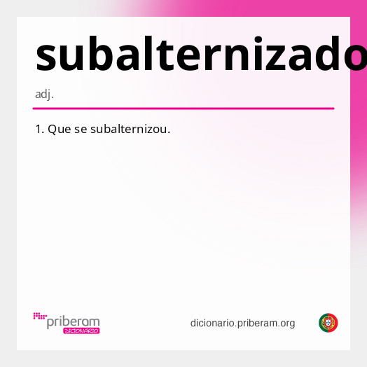 Significado de subalternizado