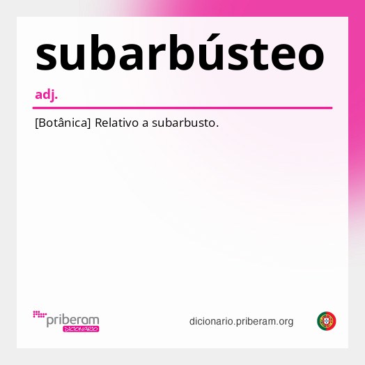 Significado de subarbústeo